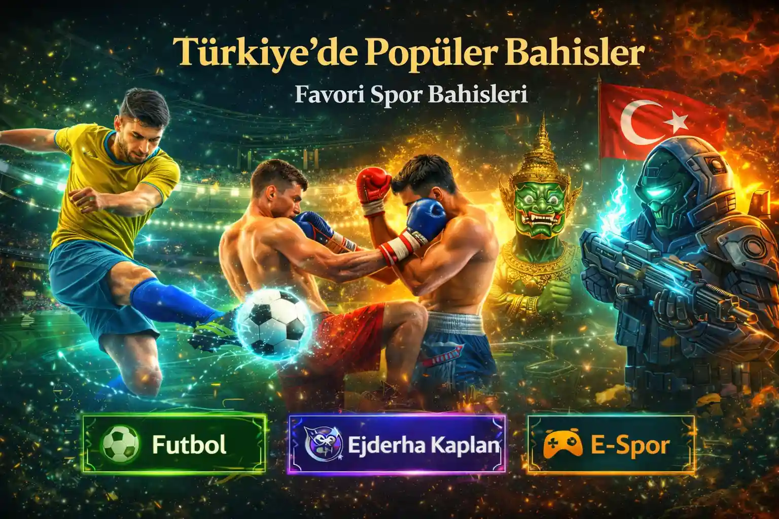 Futbol, boks ve e-spor gibi favori spor dallarında yüksek oranlı bahis seçenekleri