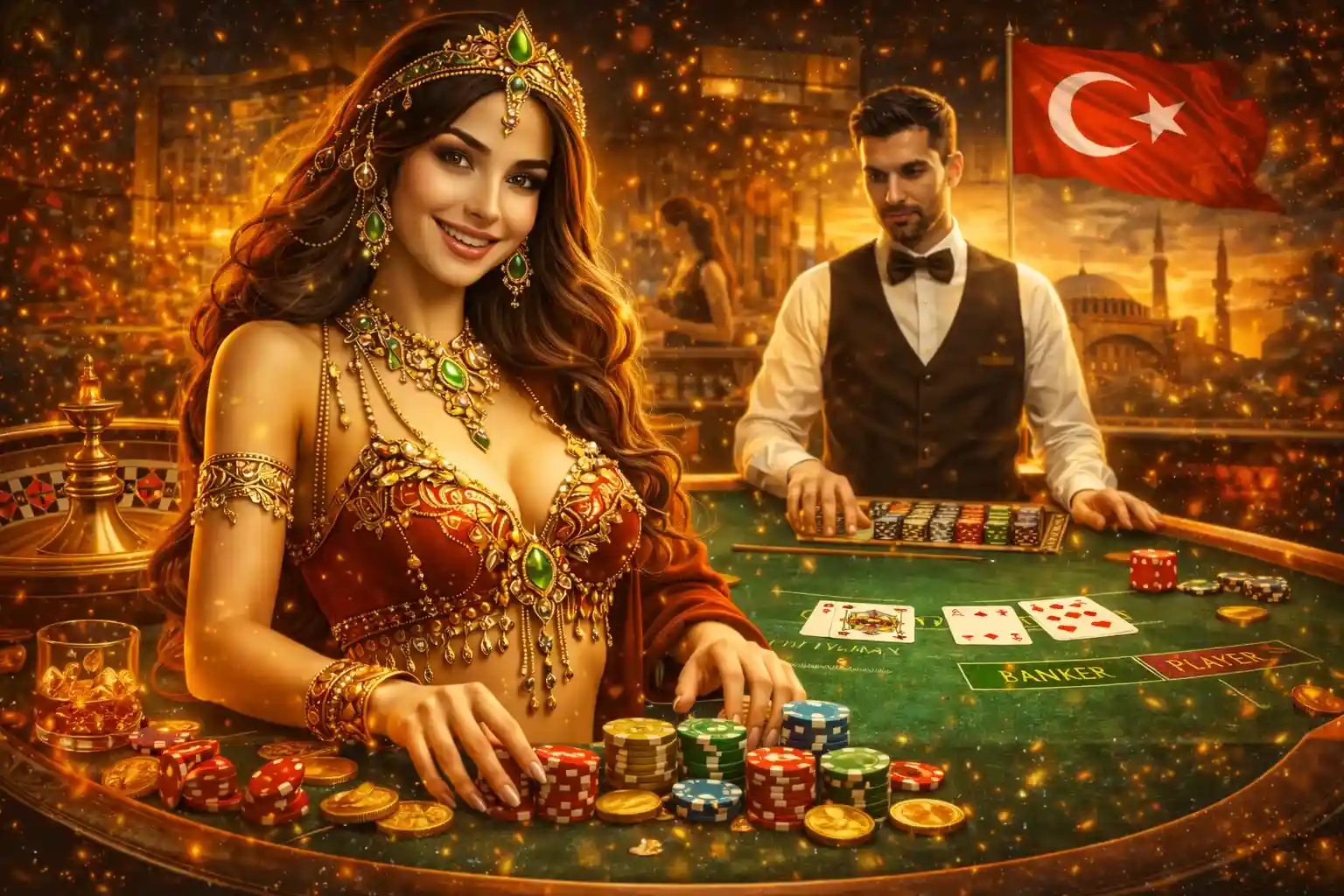 Türk krupiyerler eşliğinde gerçek zamanlı canlı casino deneyimi ve şık oyun atmosferi
